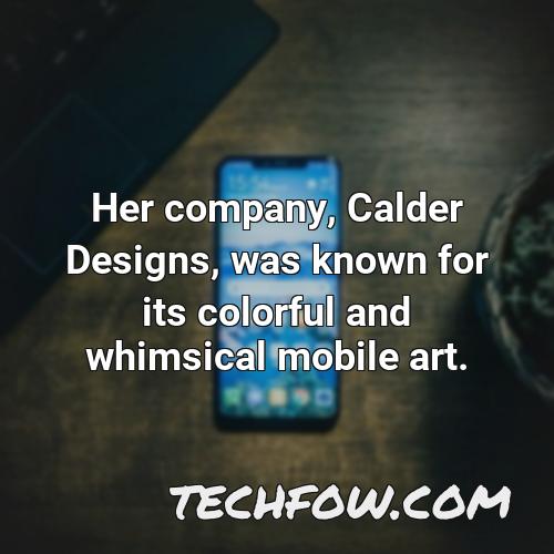 her company calder designs was known for its colorful and whimsical mobile art