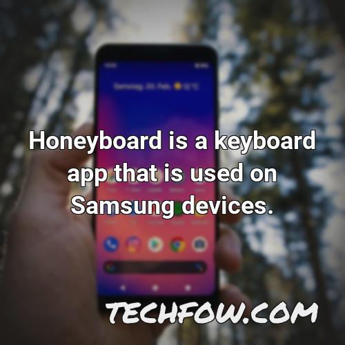 honeyboard is a keyboard app that is used on samsung devices