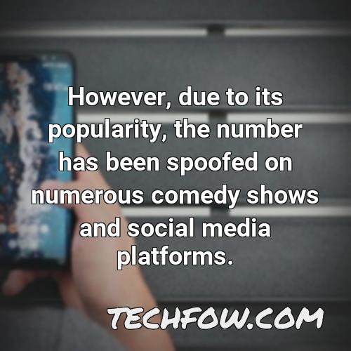 however due to its popularity the number has been spoofed on numerous comedy shows and social media platforms