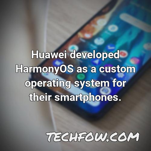 huawei developed harmonyos as a custom operating system for their smartphones