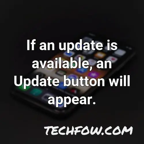 if an update is available an update button will appear 1