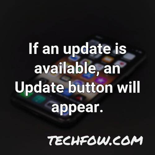 if an update is available an update button will appear 3