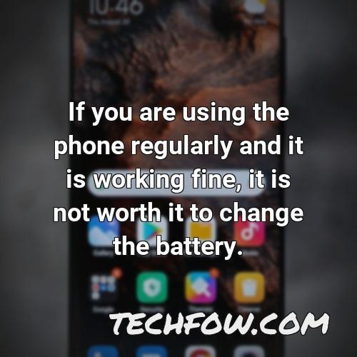 if you are using the phone regularly and it is working fine it is not worth it to change the battery