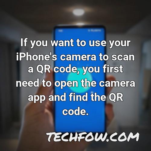 if you want to use your iphone s camera to scan a qr code you first need to open the camera app and find the qr code