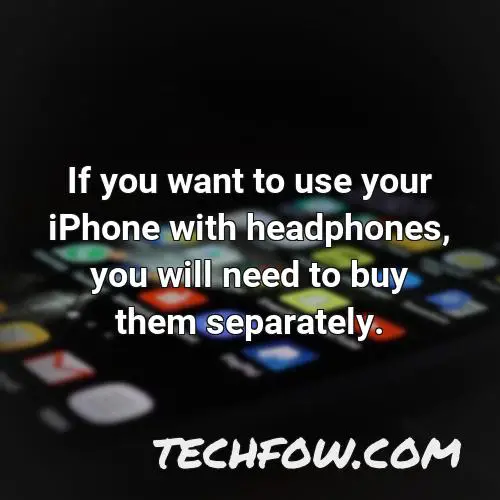 if you want to use your iphone with headphones you will need to buy them separately