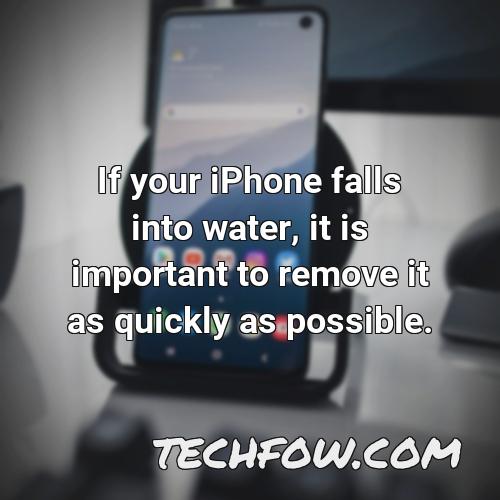 if your iphone falls into water it is important to remove it as quickly as possible