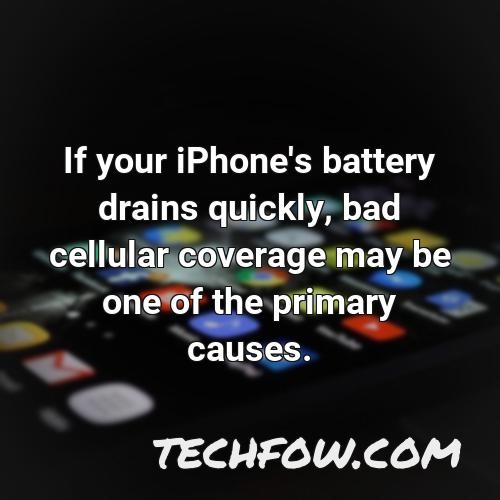 if your iphone s battery drains quickly bad cellular coverage may be one of the primary causes