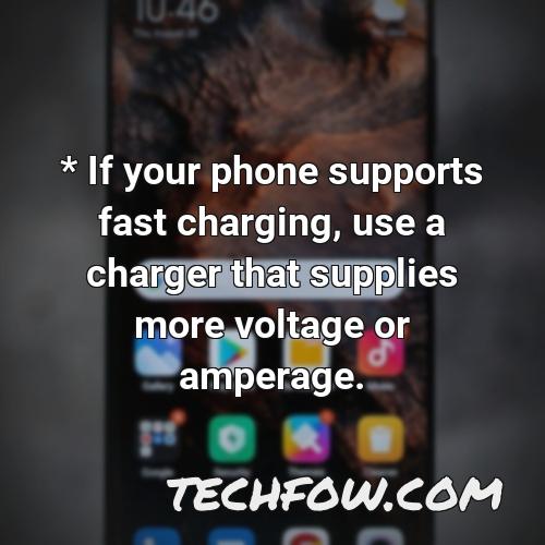 if your phone supports fast charging use a charger that supplies more voltage or amperage