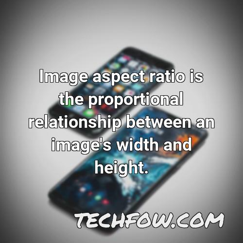 image aspect ratio is the proportional relationship between an image s width and height