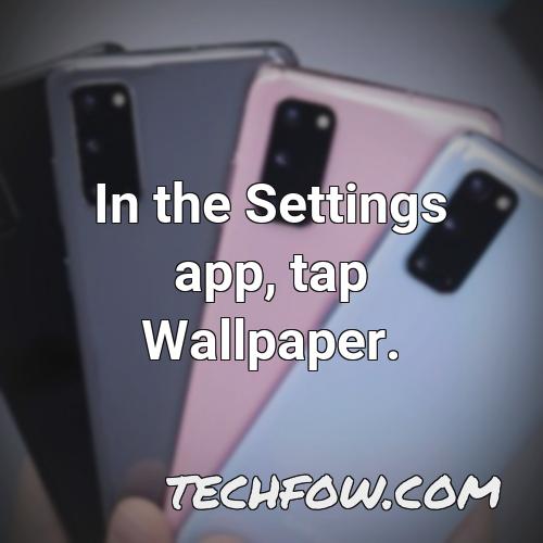 in the settings app tap wallpaper