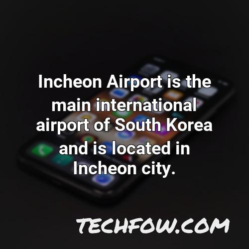 incheon airport is the main international airport of south korea and is located in incheon city