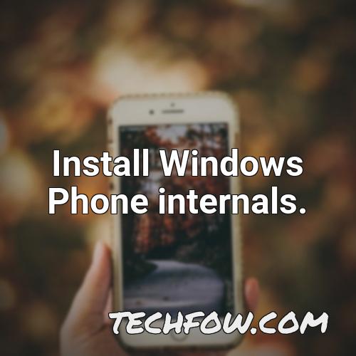 install windows phone internals