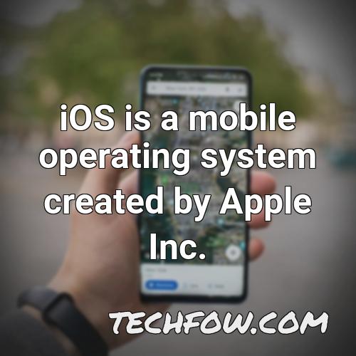 ios is a mobile operating system created by apple inc