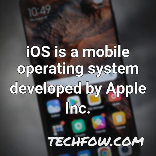 ios is a mobile operating system developed by apple inc 1