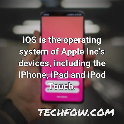 ios is the operating system of apple inc s devices including the iphone ipad and ipod touch