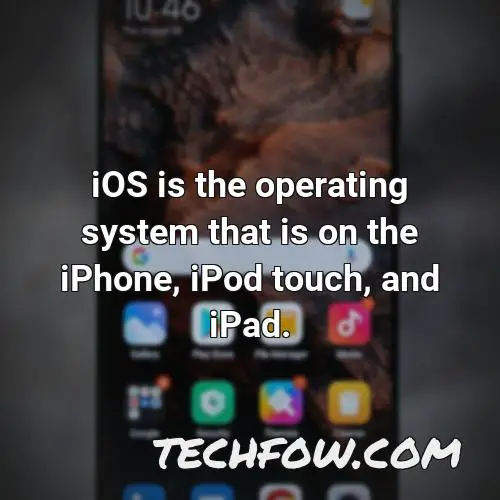 ios is the operating system that is on the iphone ipod touch and ipad