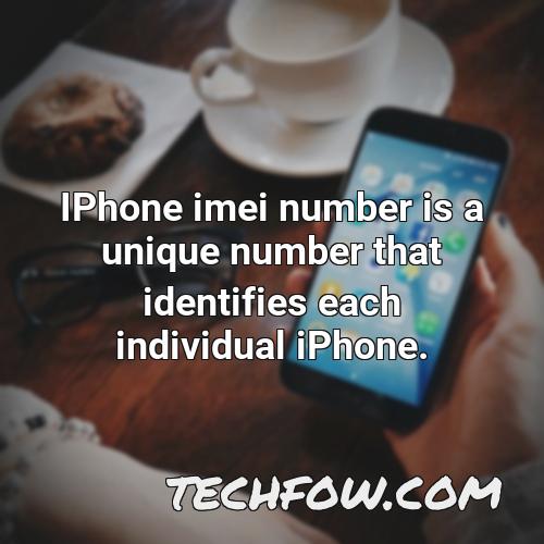 iphone imei number is a unique number that identifies each individual iphone