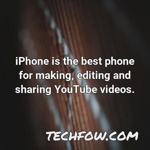 iphone is the best phone for making editing and sharing youtube videos