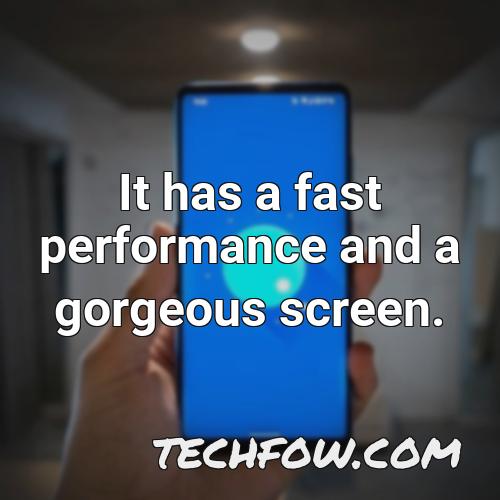 it has a fast performance and a gorgeous screen
