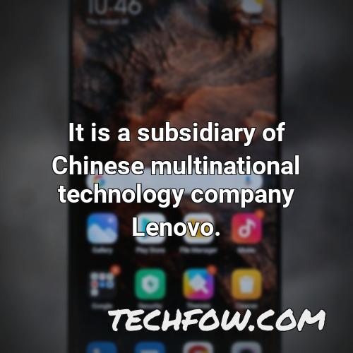 it is a subsidiary of chinese multinational technology company lenovo