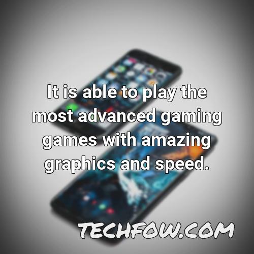 it is able to play the most advanced gaming games with amazing graphics and speed