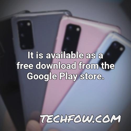 it is available as a free download from the google play store