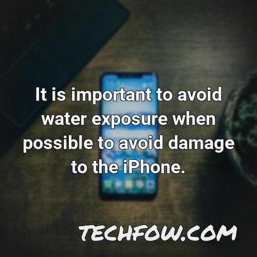 it is important to avoid water exposure when possible to avoid damage to the iphone
