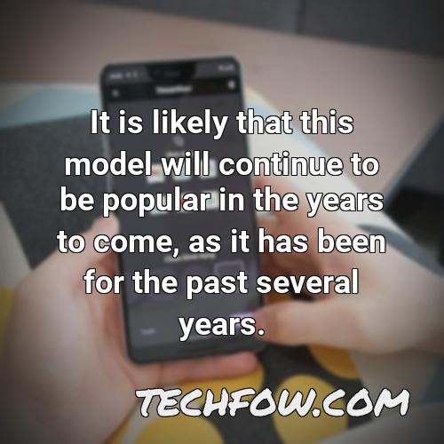 it is likely that this model will continue to be popular in the years to come as it has been for the past several years