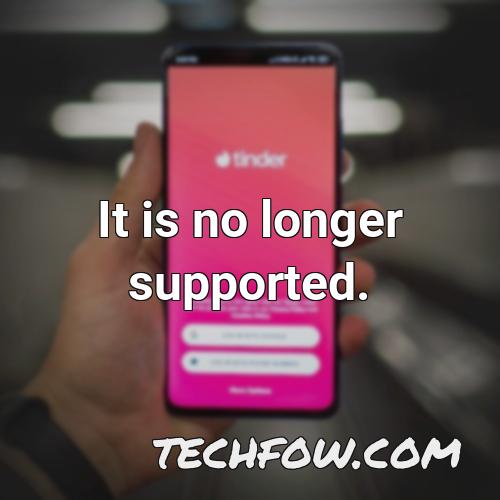 it is no longer supported 3