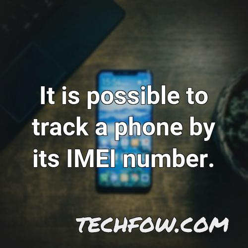 it is possible to track a phone by its imei number