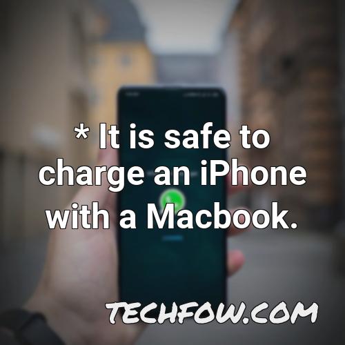 it is safe to charge an iphone with a macbook