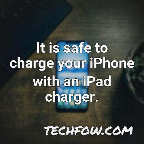 it is safe to charge your iphone with an ipad charger