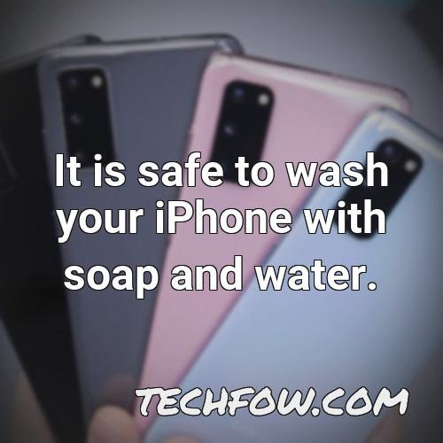 it is safe to wash your iphone with soap and water