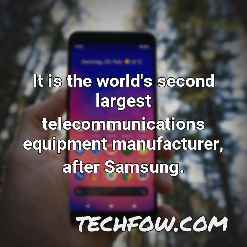 it is the world s second largest telecommunications equipment manufacturer after samsung