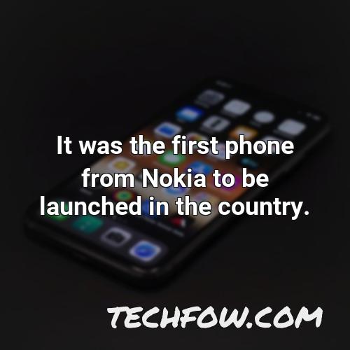 it was the first phone from nokia to be launched in the country