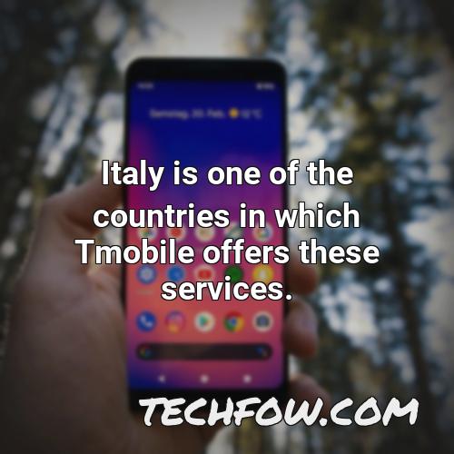 italy is one of the countries in which tmobile offers these services