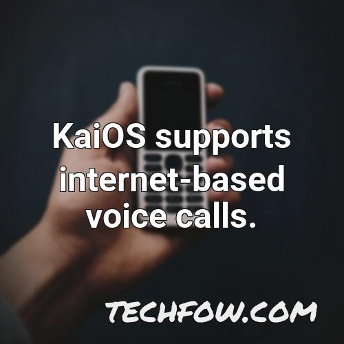 kaios supports internet based voice calls