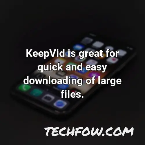 keepvid is great for quick and easy downloading of large files