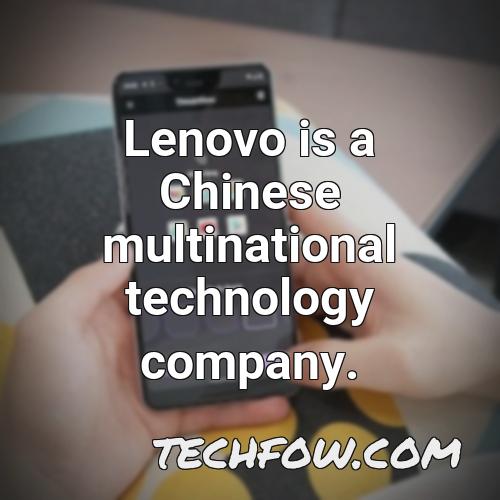 lenovo is a chinese multinational technology company