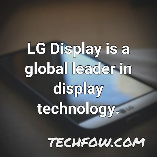 lg display is a global leader in display technology