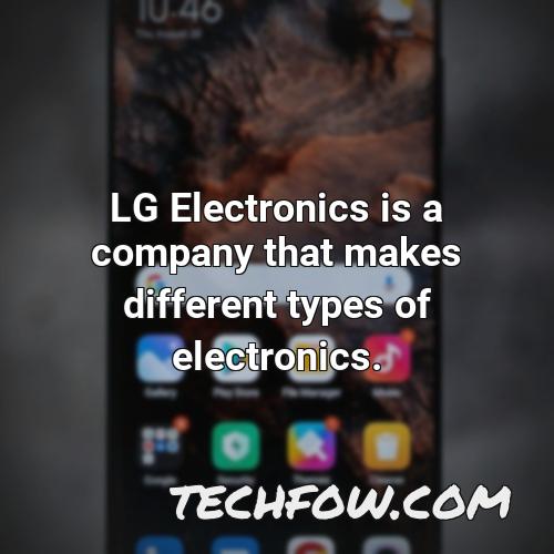 lg electronics is a company that makes different types of electronics