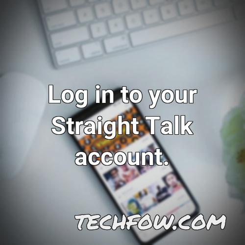 log in to your straight talk account