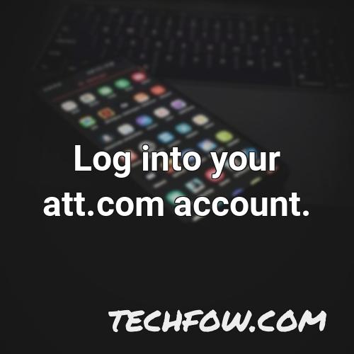 log into your att com account