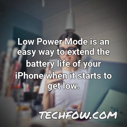 low power mode is an easy way to extend the battery life of your iphone when it starts to get low 1
