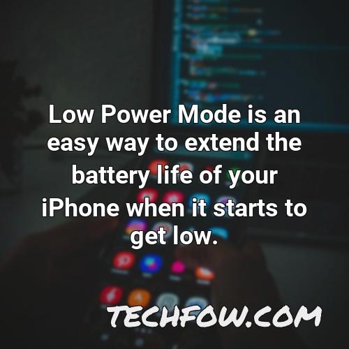 low power mode is an easy way to extend the battery life of your iphone when it starts to get low 2