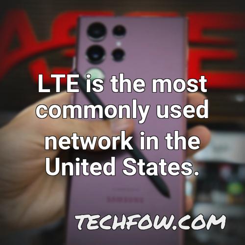 lte is the most commonly used network in the united states