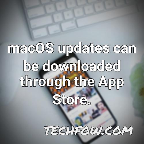 macos updates can be downloaded through the app store