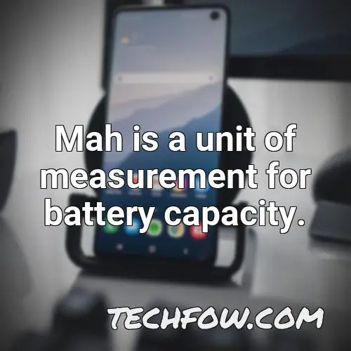 mah is a unit of measurement for battery capacity