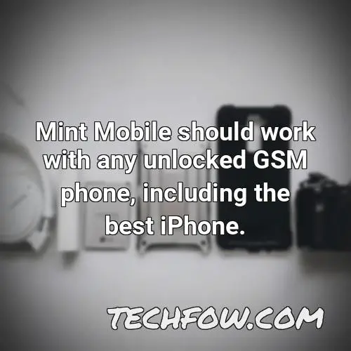 mint mobile should work with any unlocked gsm phone including the best iphone