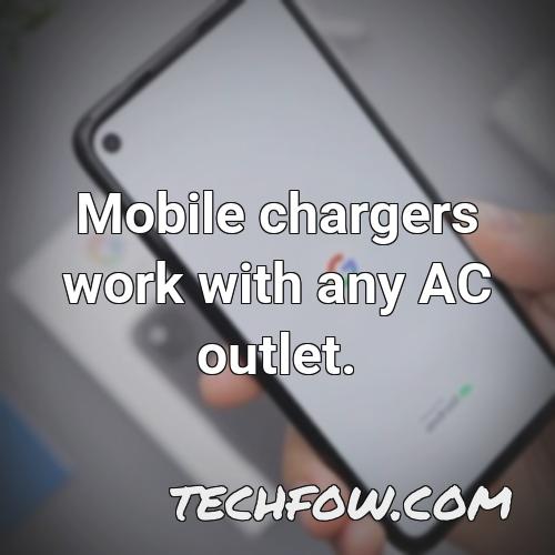 mobile chargers work with any ac outlet